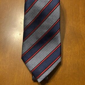 Classic Navy and Red Striped Zegna Tie